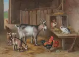 Goats by Edgar Hunt, oil on canvas, sold Mar 2026