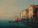 Venetian Façades by Noël Georges Bouvard, oil on canvas, sold Mar 2026