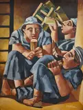 Untitled by John Lachlan Campbell, oil on canvas, sold Mar 2026