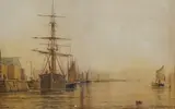 Littlehampton Harbour by Frederich James Aldridge, watercolour, sold Mar 2026