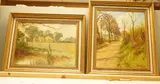 A country lane and a meadow by Walter Savage Cooper, 1922, oil, sold Mar 2026