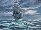 Red Jacket by Mick Bensley, oil on board, offered Mar 2026
