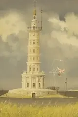 Sea Tower by Michael Taylor, gouache, sold Mar 2026