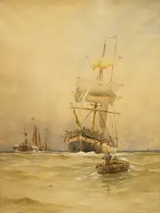 Nearing Home by David Gould Green, ink, sold Mar 2026