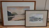 Lochland landscape by Henry Stewart, watercolour, offered Feb 2026