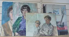 Portrait studies by Ruby Bostock, drawing, sold Feb 2026