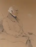 Portrait of Sir John Bayley by George Richmond, charcoal, offered Feb 2026