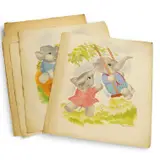 A set of six original by Enid Bond, watercolour and gouaches, sold Feb 2026