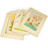 A set of six original watercolours for postcard designs by Phyllis Chase, watercolor, sold Feb 2026
