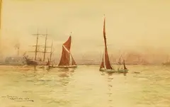 Near Greenwich by William Minshall Birchall, 1916, watercolour, sold Feb 2026
