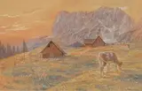 Trefpner Alpe by Gustav Bauer, 1922, watercolour, offered Feb 2026