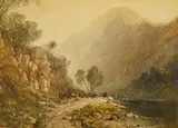 Lakeside landscape by William Collingwood Smith, watercolour, sold Feb 2026