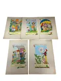 A set of five original watercolours for children’s postcard designs by Lorna Steele, watercolor, sold Feb 2026