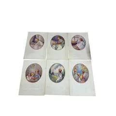A set of six original watercolours for children’s postcard designs by Flora White, pencil, sold Feb 2026