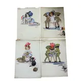 A set four original watercolours for postcard designs by Agnes Richardson, watercolor, sold Feb 2026