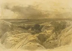 The Heath Near Cromer by Henry Bright, pencil and charcoal, sold Feb 2026