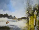 Ice Shelf, Copenhagen by Adam Rankle, oil on canvas, sold Feb 2026