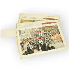 A set of five original watercolours for postcard designs by Charles Thomas Howard, ink, sold Feb 2026