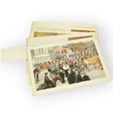 A set of five original watercolours for postcard designs by Charles Thomas Howard, ink, sold Feb 2026