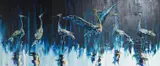 Study of Herons by Jean Twede, oil on board, sold Feb 2026