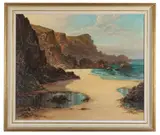 Kynance Cove Cornwall by Garstin Cox, Oil on canvas, offered Oct 2025