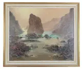 Lion Rock Cornwall by Garstin Cox, Oil on canvas, offered Oct 2025