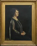 Portrait of artist's mother by Beatrice Gunthorp, oil on canvas, offered Oct 2025