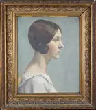 Portrait of a lady by Beatrice Gunthorp, Oil on canvas, sold Oct 2025
