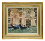 Along the Grand Canal by John Heseltine, oil on canvas, offered Oct 2025