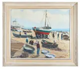 Cascais, Portugal by William Scudder, Oil on board, sold Oct 2025