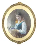 A Spanish Lady with fruit by John Philip, watercolour, offered Oct 2025