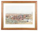 The Hague & Scheveninger from the Dunes by H. Simpson, Watercolour, offered Oct 2025