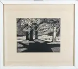 Trees by Christine Jeffryes, engraving, offered Oct 2025