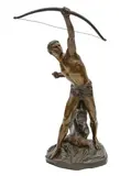 The Archer by Edouard Drouot, bronze, offered Oct 2025