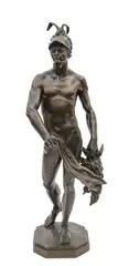 A large bronze figure of Perseus by George Blackall Simonds, 1898, bronze, sold Oct 2025