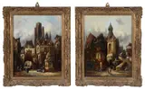 Gothic Normandy by Henry Schafer, 1875, oil, sold Feb 2025