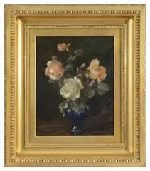 Study of Roses by Owen Bowen, oil on canvas, offered Feb 2025