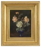 Study of Roses by Owen Bowen, oil on canvas, offered Feb 2025