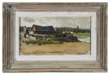 On The River Chusovaya by Alexander V. Vyatkin, 1954, oil on board, sold Feb 2025