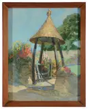 An Open Gate by E. van Jones, oil on wood, sold Feb 2025