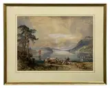 A Mountainous highland Landscape by W. A. Nesfield, 1836, watercolour, sold Feb 2025