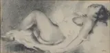 Serenity in Repose by Gustave Astoy, charcoal and pencil on paper, offered Feb 2025