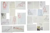 A collection of female nude studies and sketch by Wolfgang Craig-Hainisch, pencil, offered Feb 2025