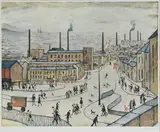 Huddersfield, 1965 by L. S. Lowry, lithograph, sold Feb 2025