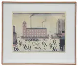 Mill Scene by L. S. Lowry, lithograph, offered Feb 2025