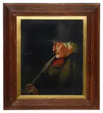 Portrait of an elderly gentleman by Henry Jones Thaddeus, oil on panel, sold Oct 2024