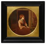 Morning Call by Reginald Barber, 1886, oil on canvas, offered Oct 2024