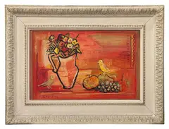 Untitled Still Life by Marc Sterling, oil on board, offered Oct 2024