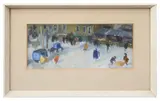 Street Market by Alexei Yegorov, oil on card, offered Oct 2024