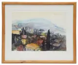 Montepulciano, Italy by Bernhard Vogel, watercolour, sold Oct 2024